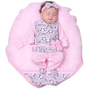 Saída Maternidade Menina Panda Lili – Conjunto 4 Peças Rosa