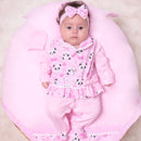Saída Maternidade Menina Panda Lili – Conjunto 4 Peças Rosa