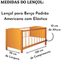 Lençol de Berço Americano com Elástico
