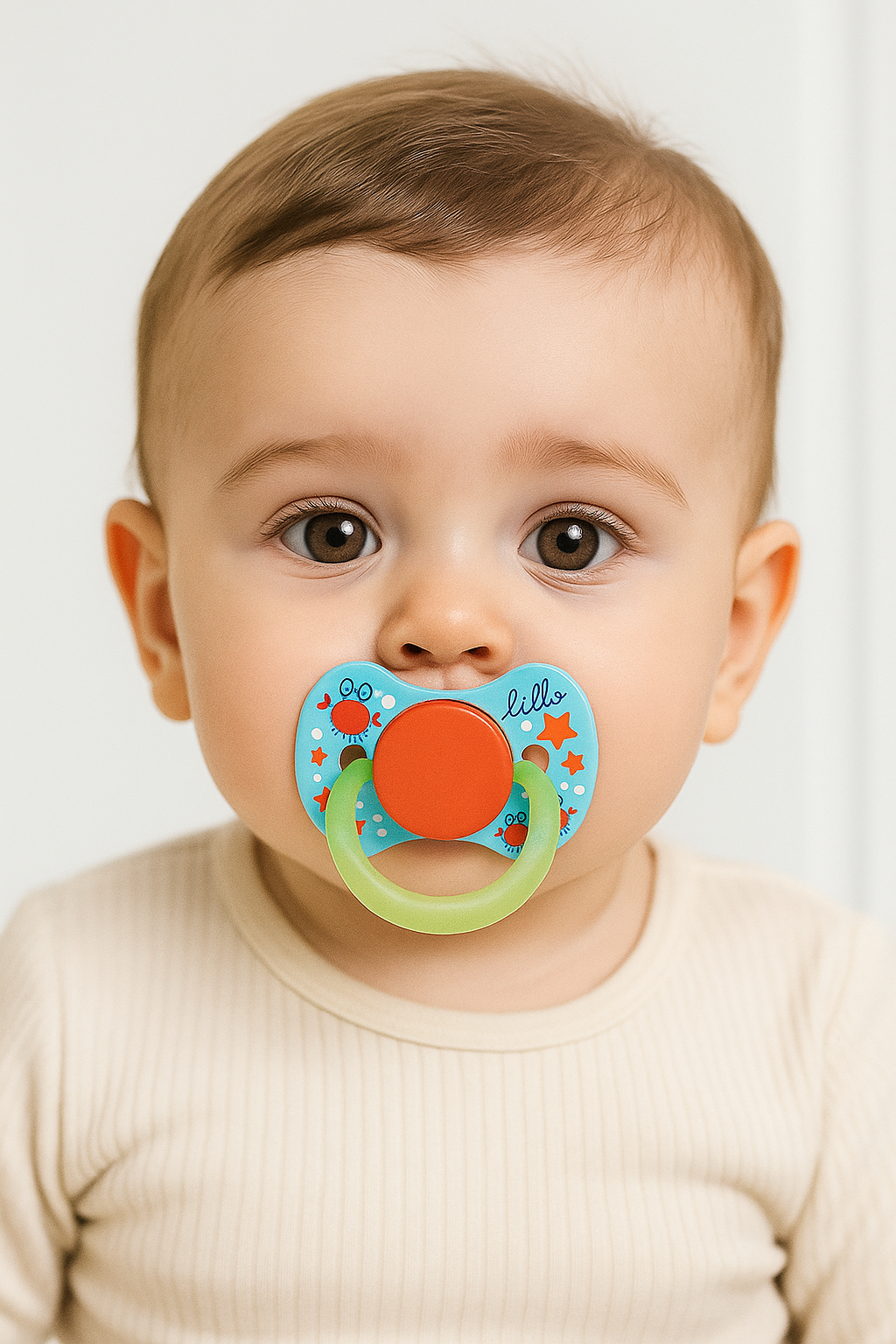 Chupeta Lillo Funny Orto Silicone Tamanho 2 Azul