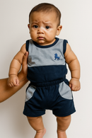 Conjunto Infantil Masculino – Regata e Bermuda Colorida