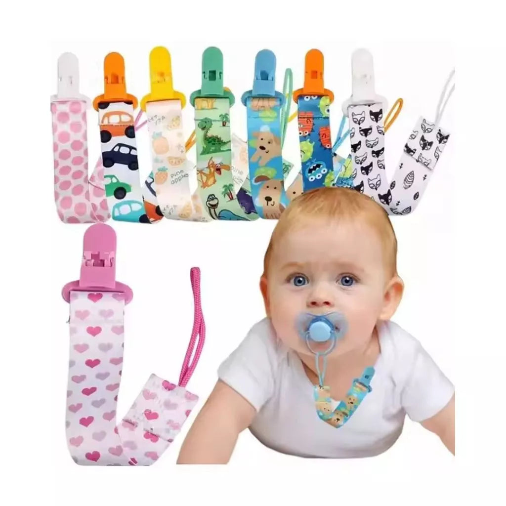 Prendedores de Chupeta Estampado - kit promocional com 2