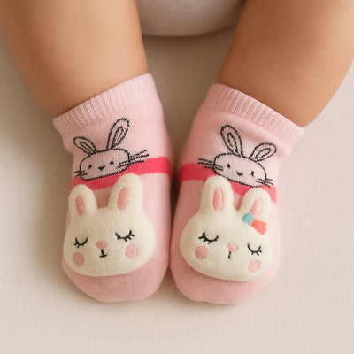 Meia Fofinha Bebê com pantufa e chocalho - compre 3 e leve 4