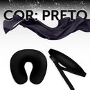 Kit almofada de pescoço e faixa de viagem